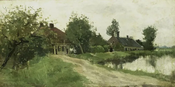 Framed Print : Near Breukelen on the Vecht, c.1870-c.1923. Creator: Nicolaas Bastert Framed Print : Near Breukelen on the Vecht, c.1870-c.1923. Creator: Nicolaas Bastert
