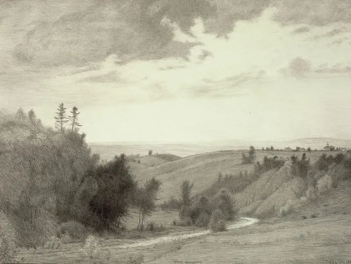 Framed Print : Near Burdette, 1923. Creator: Bolton Coit Brown Framed Print : Near Burdette, 1923. Creator: Bolton Coit Brown