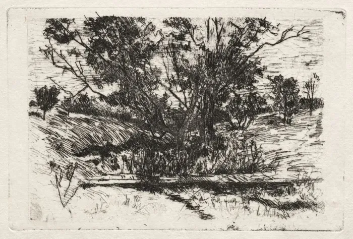 Framed Print : Near Cincinnati, Ohio. Creator: John Henry Twachtman (American, 1853-1902) Framed Print : Near Cincinnati, Ohio. Creator: John Henry Twachtman (American, 1853-1902)