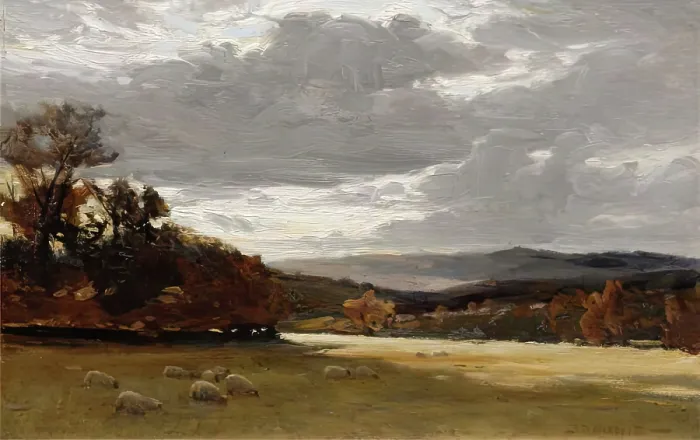 Framed Print : Near the Close of an Autumn Day, c1880-1940. Creator: Robert Buchan Nisbet
