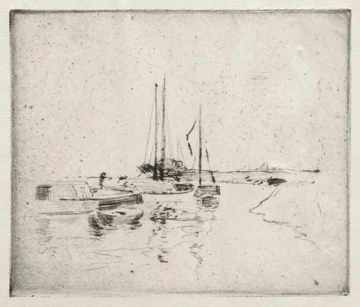 Framed Print : Near Dordrecht. Creator: John Henry Twachtman (American, 1853-1902) Framed Print : Near Dordrecht. Creator: John Henry Twachtman (American, 1853-1902)