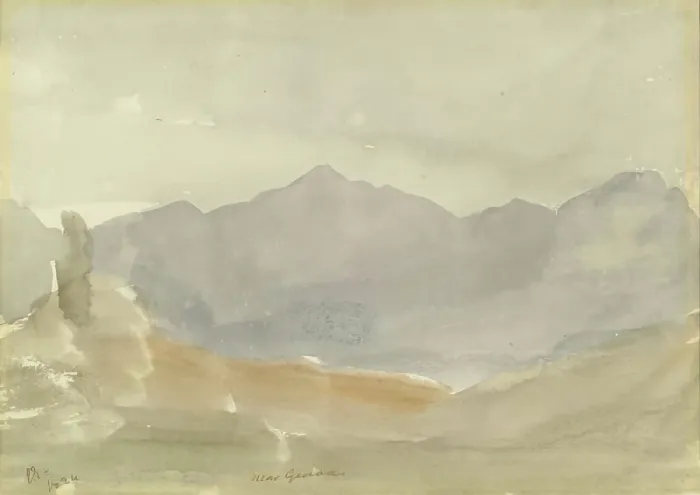 Framed Print : Near Genoa, 1824. Creator: James William Giles Framed Print : Near Genoa, 1824. Creator: James William Giles