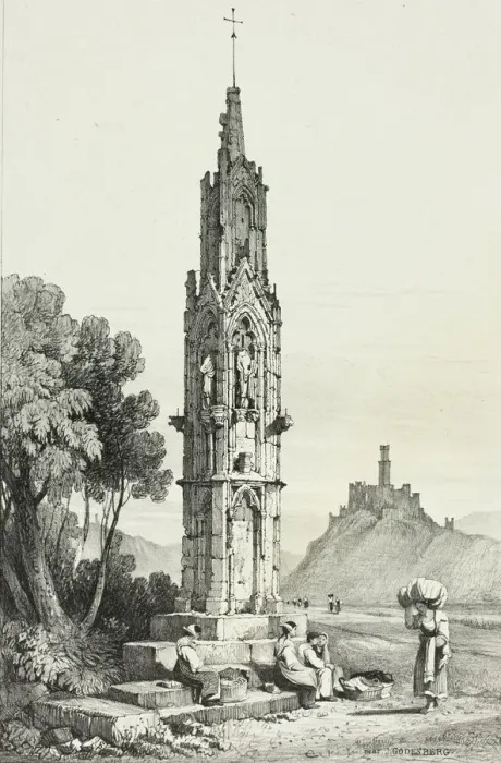 Framed Print : Near Godesberg, 1833. Creator: Samuel Prout Framed Print : Near Godesberg, 1833. Creator: Samuel Prout