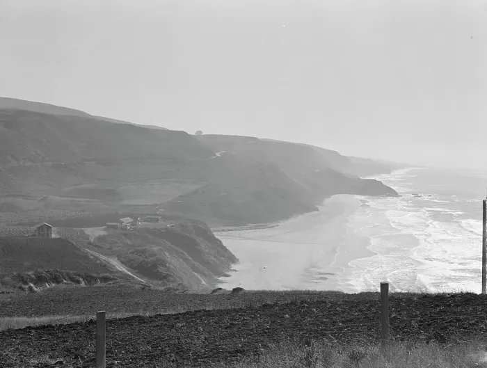 Framed Print : Near Half Moon Bay, California coast, 1938. Creator: Dorothea Lange Framed Print : Near Half Moon Bay, California coast, 1938. Creator: Dorothea Lange