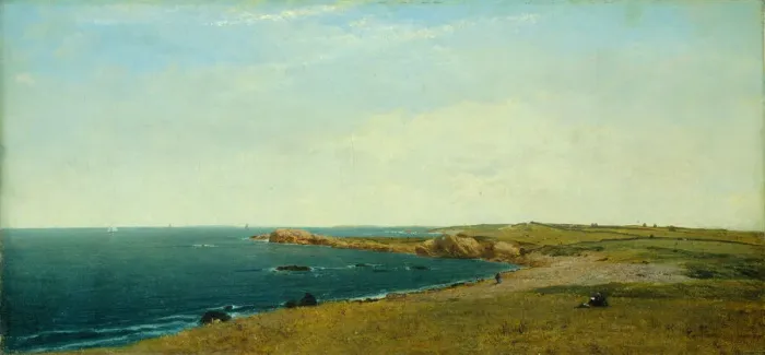 Framed Print : Near Newport, 1869. Creator: John Frederick Kensett Framed Print : Near Newport, 1869. Creator: John Frederick Kensett