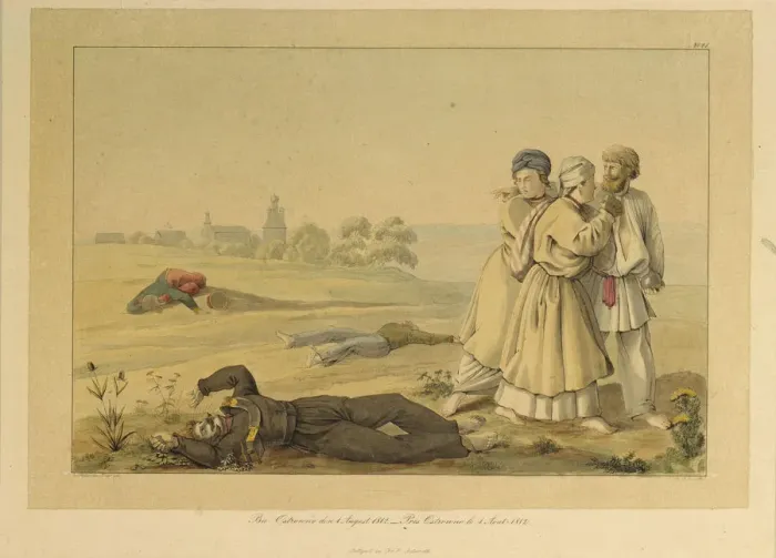 Framed Print : Near Ostrovno on August 1, 1812, 1820s. Artist: Faber du Faur, Christian Wilhelm, von (1780-1857) Framed Print : Near Ostrovno on August 1, 1812, 1820s. Artist: Faber du Faur, Christian Wilhelm, von (1780-1857)