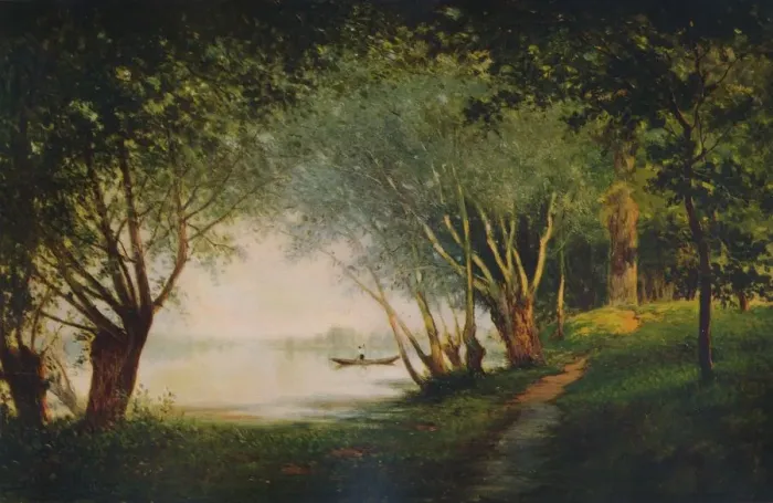 Framed Print : Near Poissy, c1880, (1938). Artist: Gilbert Munger Framed Print : Near Poissy, c1880, (1938). Artist: Gilbert Munger