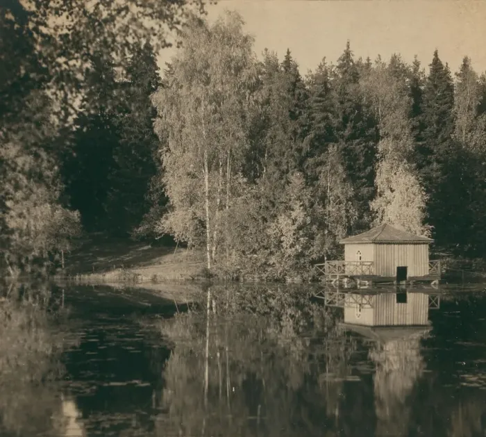 Framed Print : Near the small town of Iustilia, on the Saimaa Canal, between 1905 and 1915. Creator: Sergey Mikhaylovich Prokudin-Gorsky Framed Print : Near the small town of Iustilia, on the Saimaa Canal, between 1905 and 1915. Creator: Sergey Mikhaylovich Prokudin-Gorsky