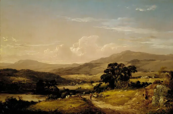Framed Print : Near Squam Lake, New Hampshire, 1856. Creator: David Johnson Framed Print : Near Squam Lake, New Hampshire, 1856. Creator: David Johnson