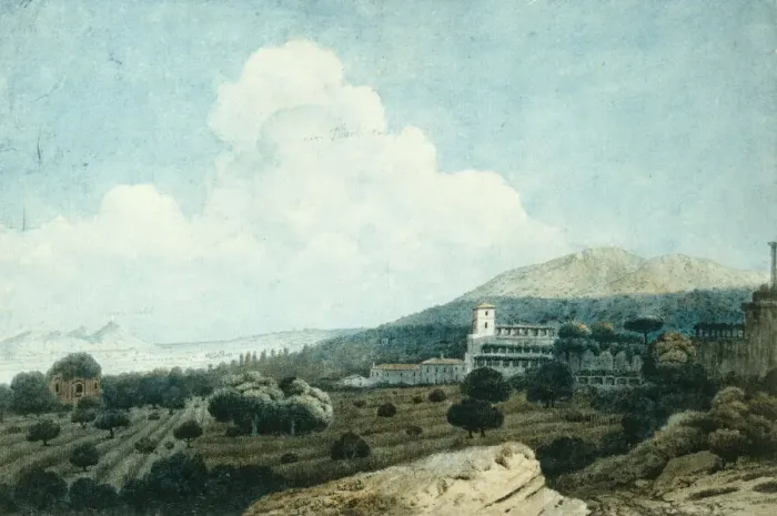 Framed Print : Near Tivoli, 1777. Creator: Thomas Jones Framed Print : Near Tivoli, 1777. Creator: Thomas Jones