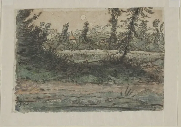 Framed Print : Near Vichy, 1866 / 67. Creator: Jean Francois Millet Framed Print : Near Vichy, 1866 / 67. Creator: Jean Francois Millet