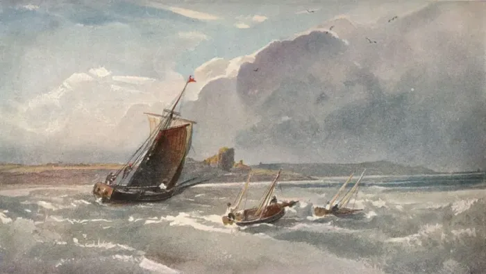 Framed Print : Nearing The Harbour, c1820. Artist: Peter de Wint