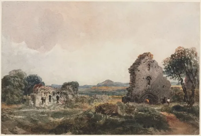 Framed Print : Neath Abbey, c. 1840s. Creator: Peter De Wint (British, 1784-1849) Framed Print : Neath Abbey, c. 1840s. Creator: Peter De Wint (British, 1784-1849)