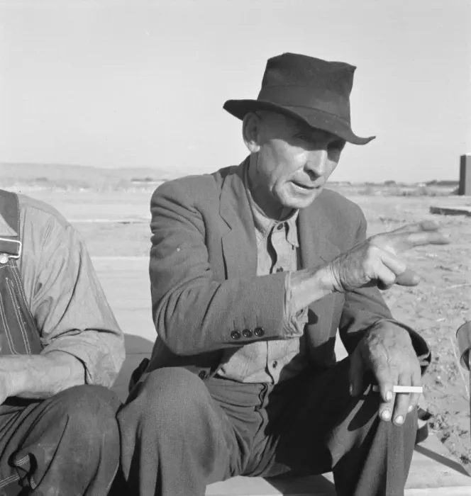 Framed Print : Former Nebraska Farmer, now a migrant farm worker, Klamath County, Oregon, 1939. Creator: Dorothea Lange Framed Print : Former Nebraska Farmer, now a migrant farm worker, Klamath County, Oregon, 1939. Creator: Dorothea Lange