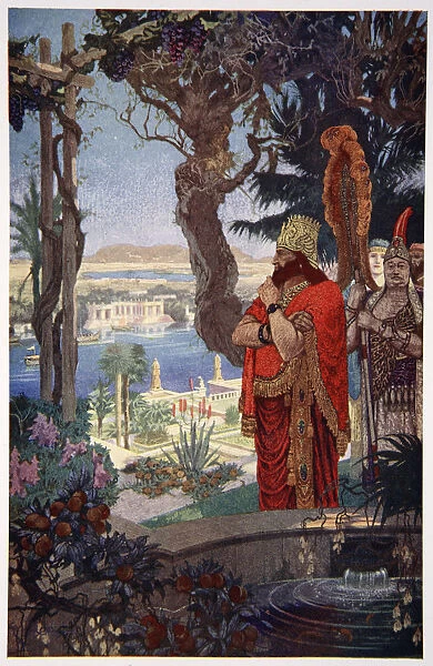 Nebuchadnezzar in the Hanging Gardens of Babylon, 1915. Artist: Ernest Wellcousins
