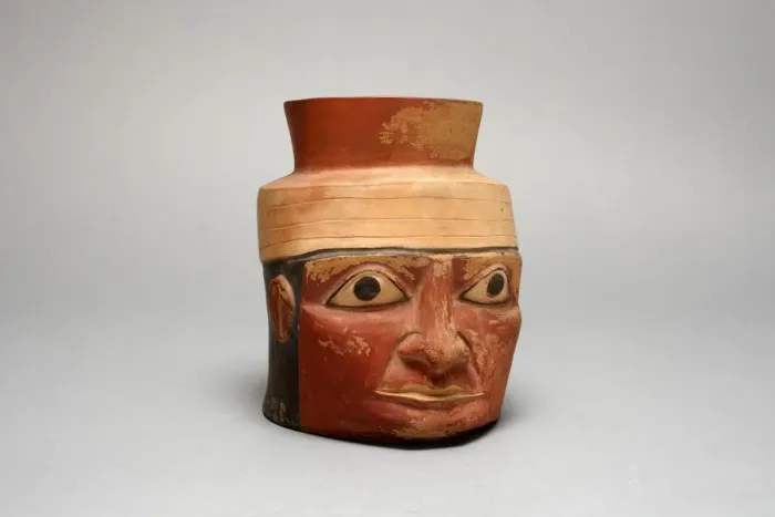 Framed Print : Neck of a Large Ceremonial Jar in the Form of a Head, A. D. 700  /  800. Creator: Unknown