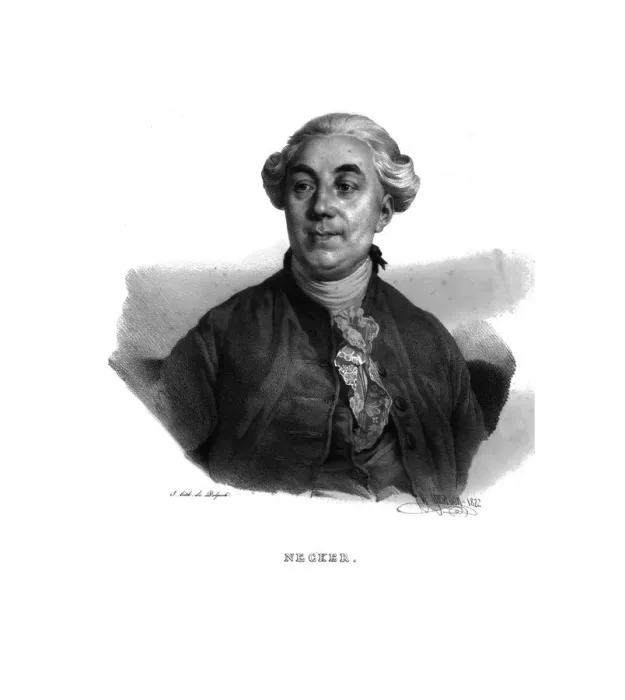 Framed Print : Necker, Jacques Necker, (1822). Artist: Henri Grevedon Framed Print : Necker, Jacques Necker, (1822). Artist: Henri Grevedon