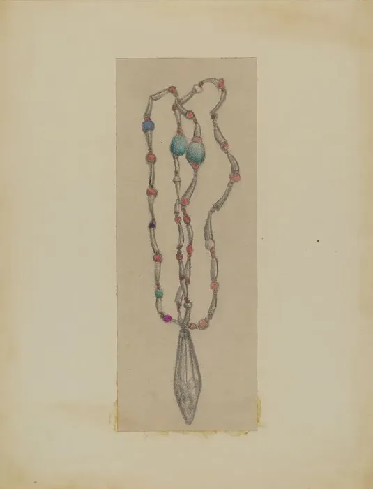Framed Print : Necklace, 1935 / 1942. Creator: George B. Wally Framed Print : Necklace, 1935 / 1942. Creator: George B. Wally