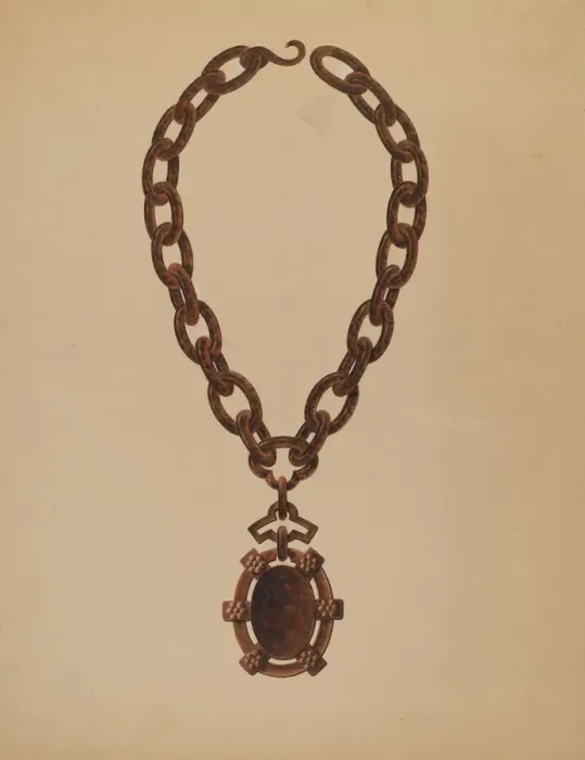 Framed Print : Necklace, 1935 / 1942. Creator: John H. Tercuzzi Framed Print : Necklace, 1935 / 1942. Creator: John H. Tercuzzi