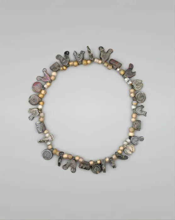 Framed Print : Necklace with Bird, Circle and Cylinder Beads, Iran, 11th-12th century. Creator: Unknown Framed Print : Necklace with Bird, Circle and Cylinder Beads, Iran, 11th-12th century. Creator: Unknown