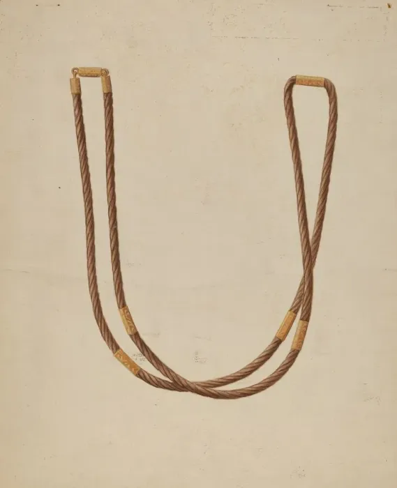 Framed Print : Necklace, c. 1936. Creator: Bertha Semple Framed Print : Necklace, c. 1936. Creator: Bertha Semple