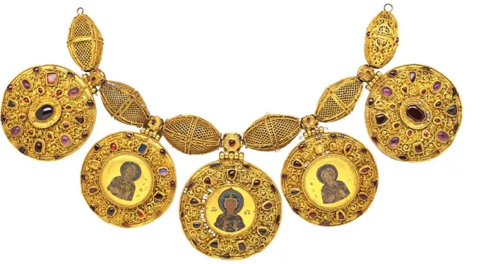 Framed Print : Necklace with pendants, Early 12th century. Artist: Ancient Russian Art Framed Print : Necklace with pendants, Early 12th century. Artist: Ancient Russian Art