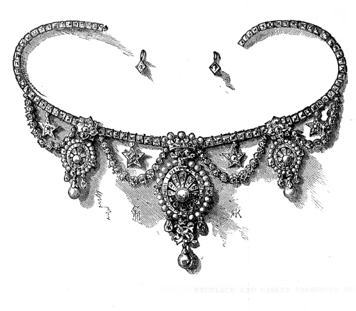 Framed Print : Necklace presented to Lady Mayo by the Rajah of Kappoorthulla, 1874. Creator: Unknown Framed Print : Necklace presented to Lady Mayo by the Rajah of Kappoorthulla, 1874. Creator: Unknown