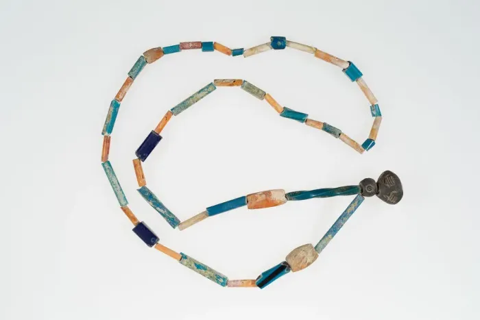 Framed Print : Necklace Strung with Indigenous and Imported Beads, c. 10th / 16th century Framed Print : Necklace Strung with Indigenous and Imported Beads, c. 10th / 16th century