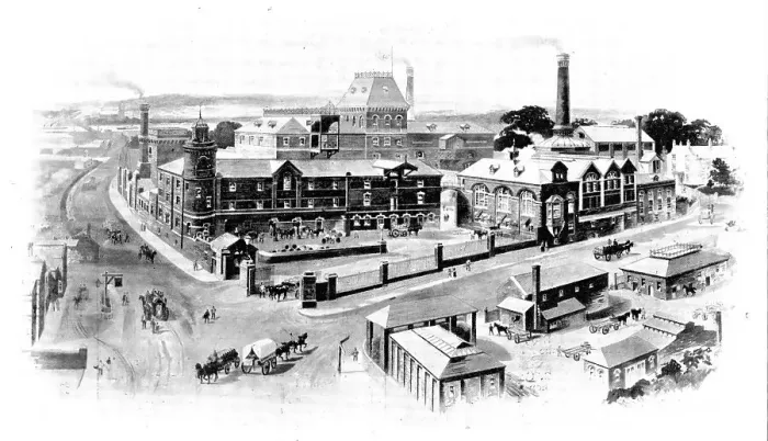 Framed Print : the Nectar of the Gods: Messrs. Greenall and Whitley's famous brewery, 1909. Creator: Unknown