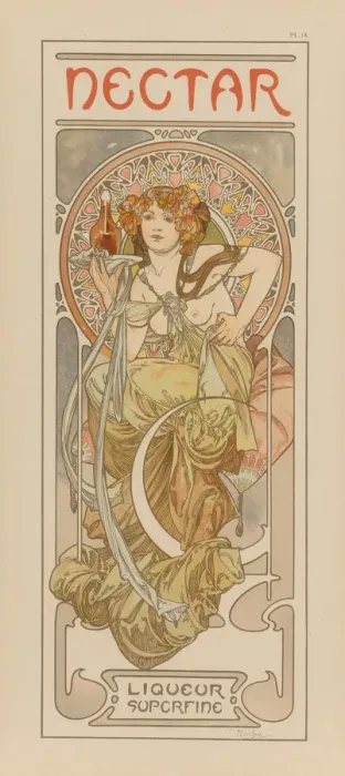 Framed Print : Nectar Liqueur, 1902 Framed Print : Nectar Liqueur, 1902
