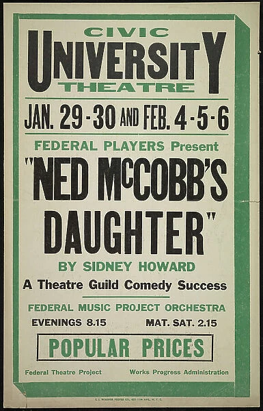 Ned McCobb's Daughter, Syracuse, 1937. Creator: Unknown