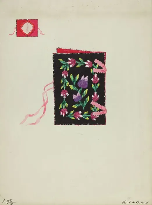 Framed Print : Needle Book, 1935 / 1942. Creator: Ruth M. Barnes Framed Print : Needle Book, 1935 / 1942. Creator: Ruth M. Barnes