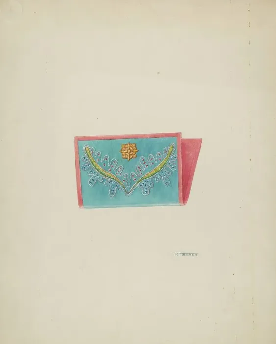 Framed Print : Needle Case, c. 1937. Creator: Ruth Buker Framed Print : Needle Case, c. 1937. Creator: Ruth Buker