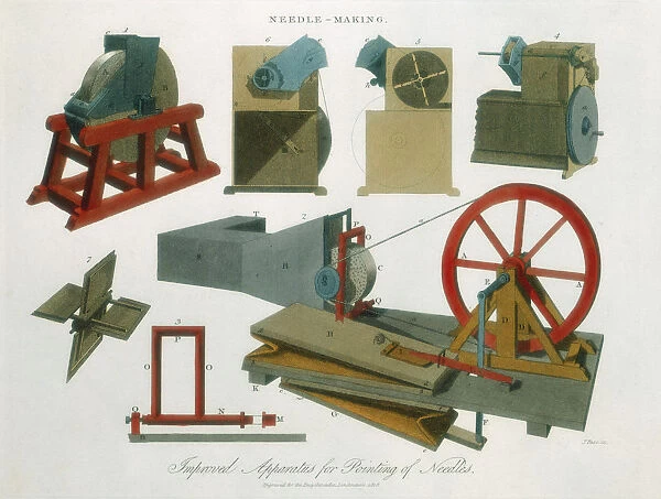 Needle-making equipment, 1819