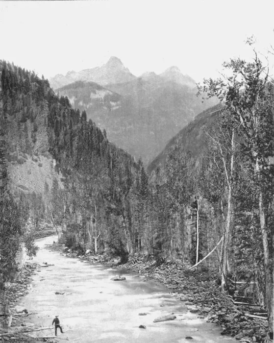 Framed Print : Needle Mountains, Canyon of the Rio de las Animas, Colorado, USA, c1900. Creator: Unknown Framed Print : Needle Mountains, Canyon of the Rio de las Animas, Colorado, USA, c1900. Creator: Unknown