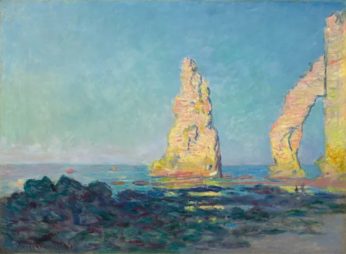 Framed Print : The Needle Rock at Etretat, Low Tide, 1883. Creator: Monet, Claude (1840-1926) Framed Print : The Needle Rock at Etretat, Low Tide, 1883. Creator: Monet, Claude (1840-1926)