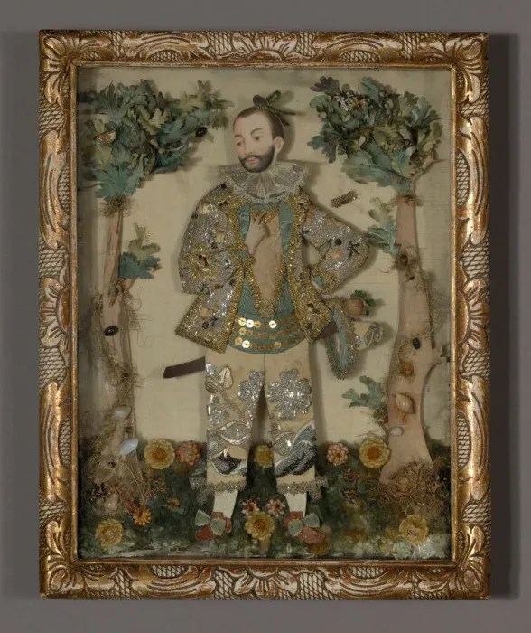 Framed Print : Needlepoint Picture, France, 19th century. Creator: Unknown Framed Print : Needlepoint Picture, France, 19th century. Creator: Unknown