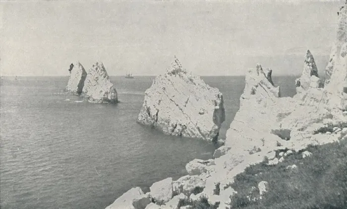 Framed Print : The Needles, 1910. Artist: Photochrom Co Ltd of London Framed Print : The Needles, 1910. Artist: Photochrom Co Ltd of London