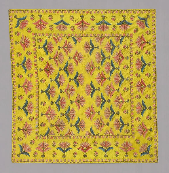 Needlework Cover, India, 19th century. Creator: Unknown