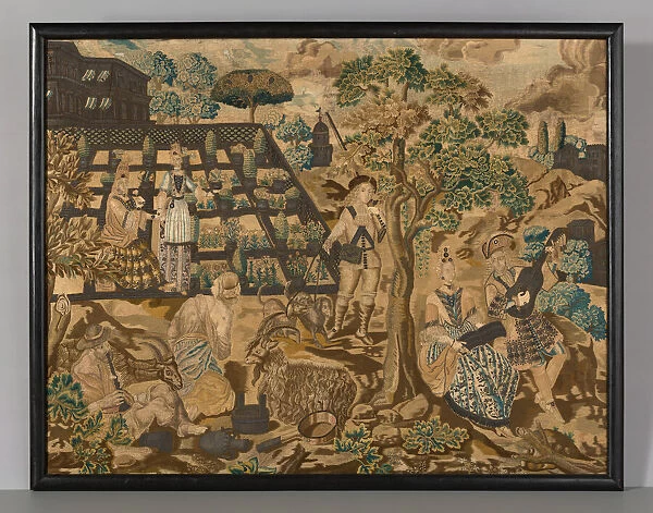 Needlework Panel, Portugal, Late 17th century. Creator: Unknown