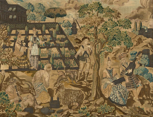 Needlework Panel, Portugal, Late 17th century. Creator: Unknown