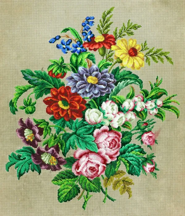 Framed Print : Needlework pattern, 1800-1900. Creator: A Nicolai Framed Print : Needlework pattern, 1800-1900. Creator: A Nicolai