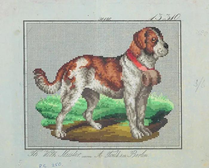 Framed Print : Needlework pattern, c.1885. Creator: A Todt Framed Print : Needlework pattern, c.1885. Creator: A Todt