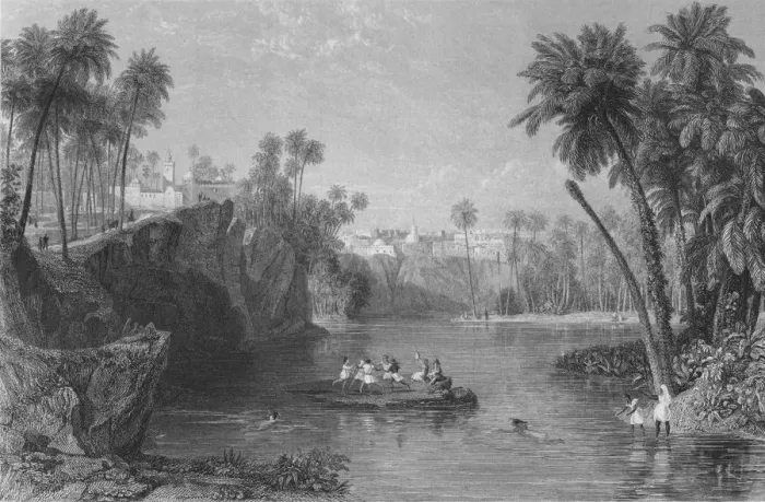 Framed Print : Neftah, Te Ancient Negeta, Beylik of Tunis, c1850. Artist: Thomas Higham Framed Print : Neftah, Te Ancient Negeta, Beylik of Tunis, c1850. Artist: Thomas Higham