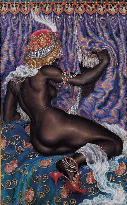 Framed Print : Negresse, 1927. Creator: Nikolay Kalmakov Framed Print : Negresse, 1927. Creator: Nikolay Kalmakov