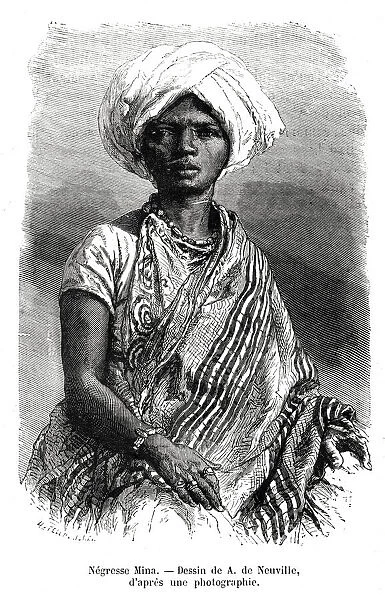Negresse Mina, Brazil, 19th century. Artist: A de Neuville