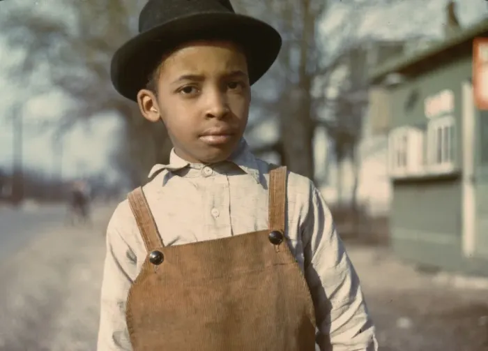 Framed Print : Negro boy near Cincinnati, Ohio, 1942 or 1943. Creator: John Vachon Framed Print : Negro boy near Cincinnati, Ohio, 1942 or 1943. Creator: John Vachon