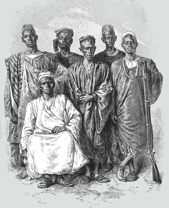 Framed Print : Negro escort of M.Mace; Journey from the Senegal to the Niger, 1875. Creator: Unknown Framed Print : Negro escort of M.Mace; Journey from the Senegal to the Niger, 1875. Creator: Unknown