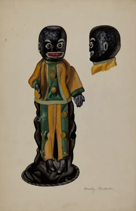 Framed Print : Negro Hand Puppet, c. 1936. Creator: Beverly Chichester Framed Print : Negro Hand Puppet, c. 1936. Creator: Beverly Chichester