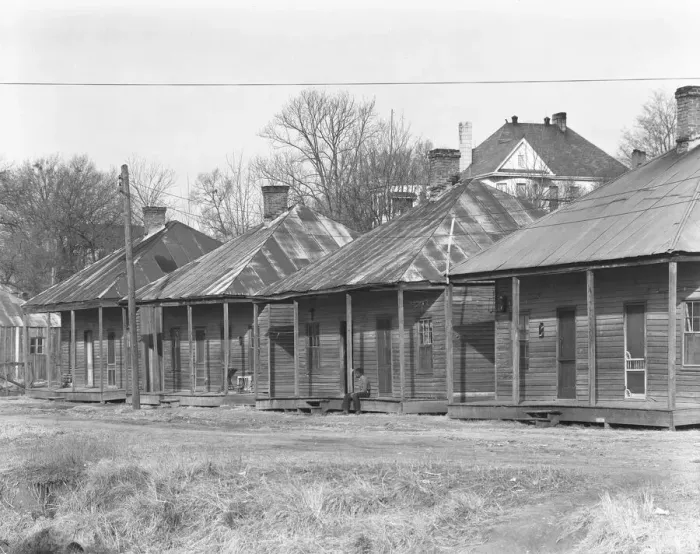 Framed Print : Negro houses, Vicksburg, Mississippi, 1936. Creator: Walker Evans Framed Print : Negro houses, Vicksburg, Mississippi, 1936. Creator: Walker Evans